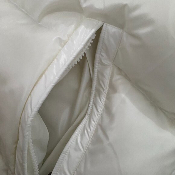 Mens White Moncler Down Jacket With Hood - Picture 4 of 10